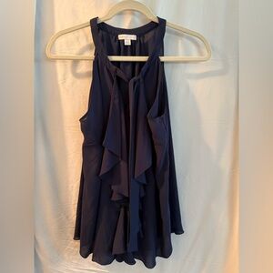 🩷Flowing Navy Sleeveless Blouse